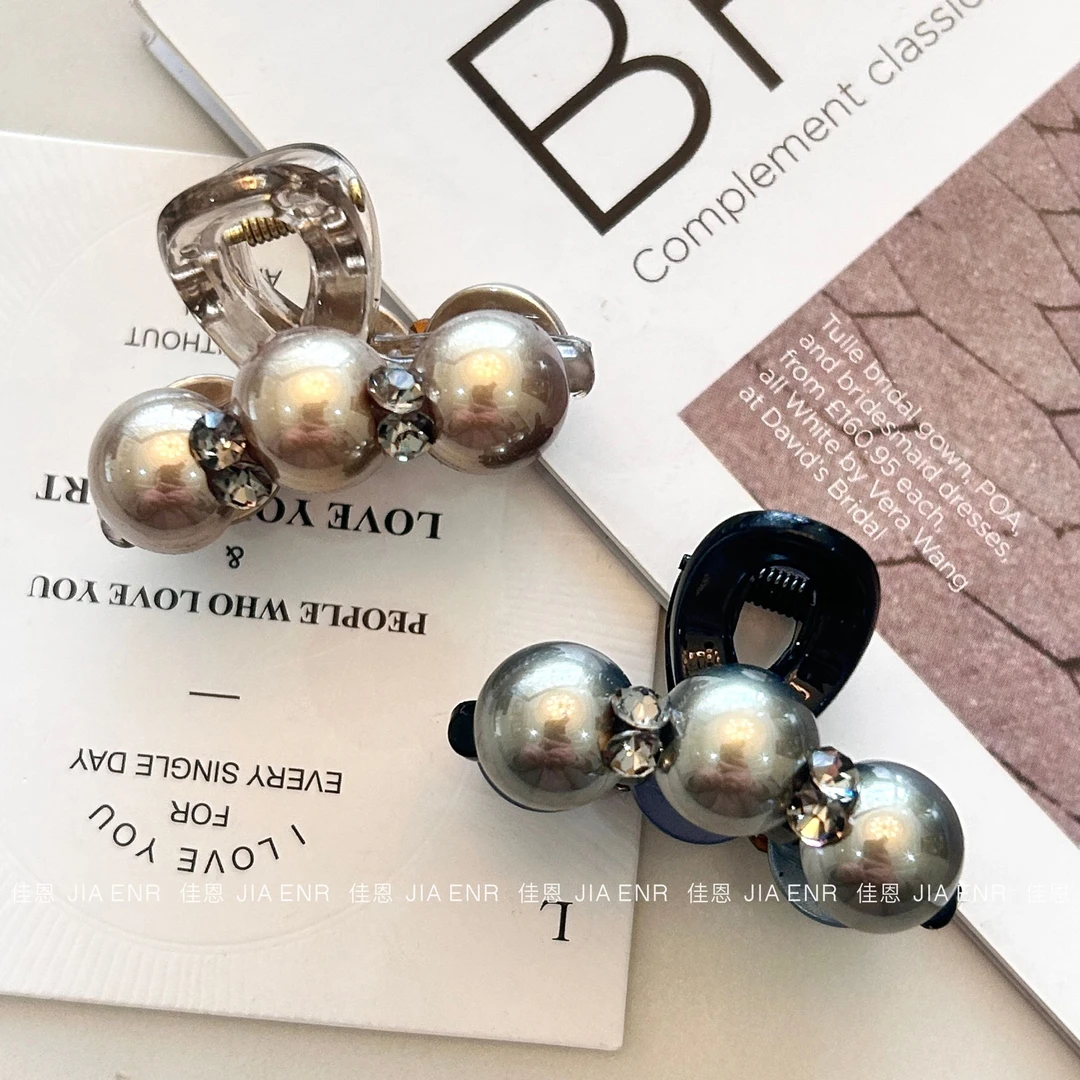 【923】高级感简约珠珠小抓夹迷你刘海夹气质时尚百搭韩版优雅