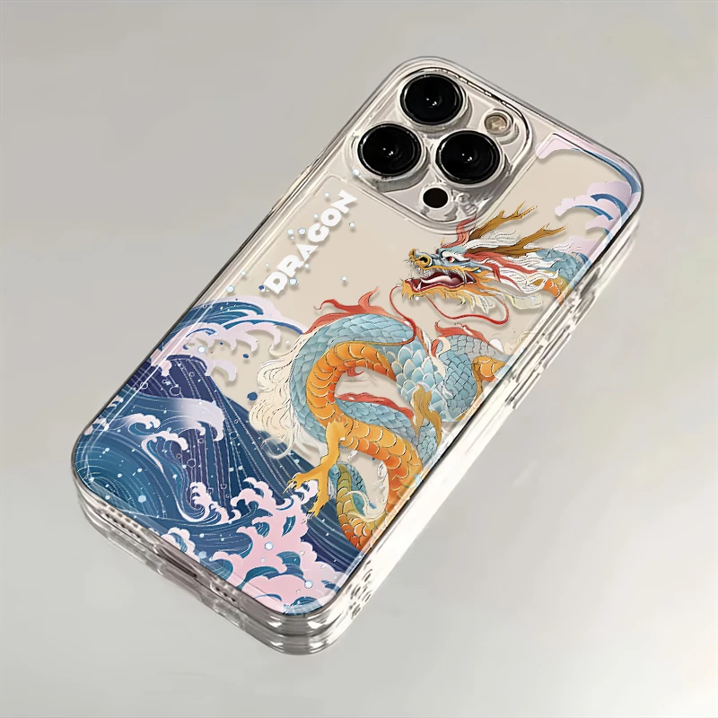 龙年乘风破浪苹果小米华为iPhone15手机壳14promax太空软壳13/12