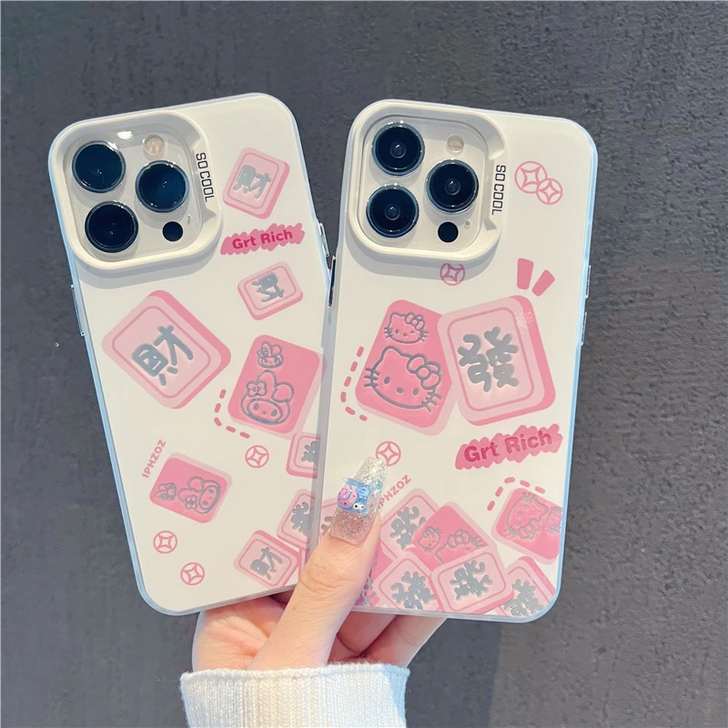 发财猫咪苹果iPhone15promax手机壳14/13/12元气壳11大孔xs/xr软