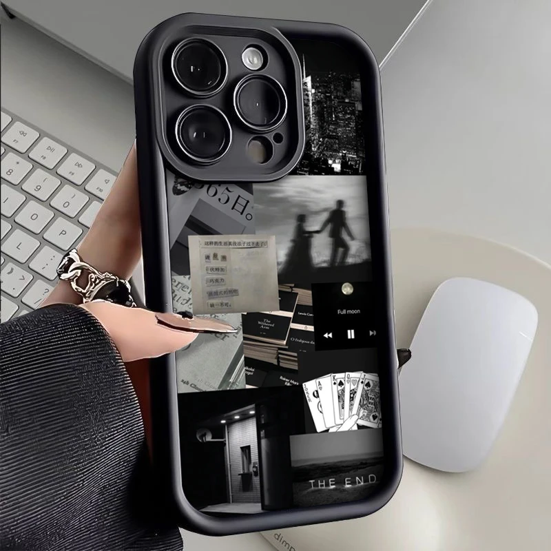 艺术生活碎片苹果15手机壳iphone14promax软13精钢砂12精孔11/xs