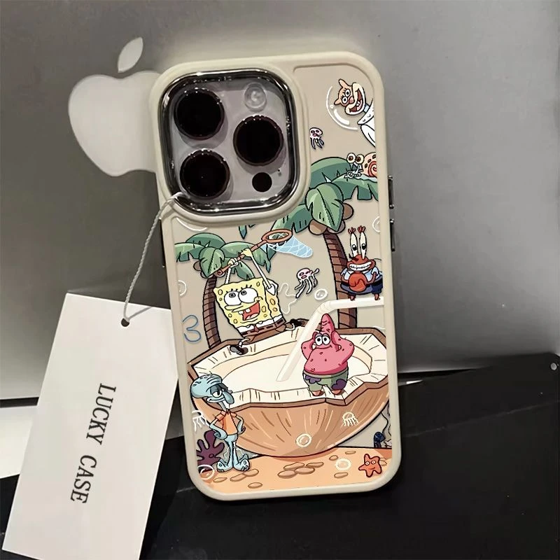 蟹黄堡派对苹果14手机壳iPhone13/12/11promx金属边框全包大孔x