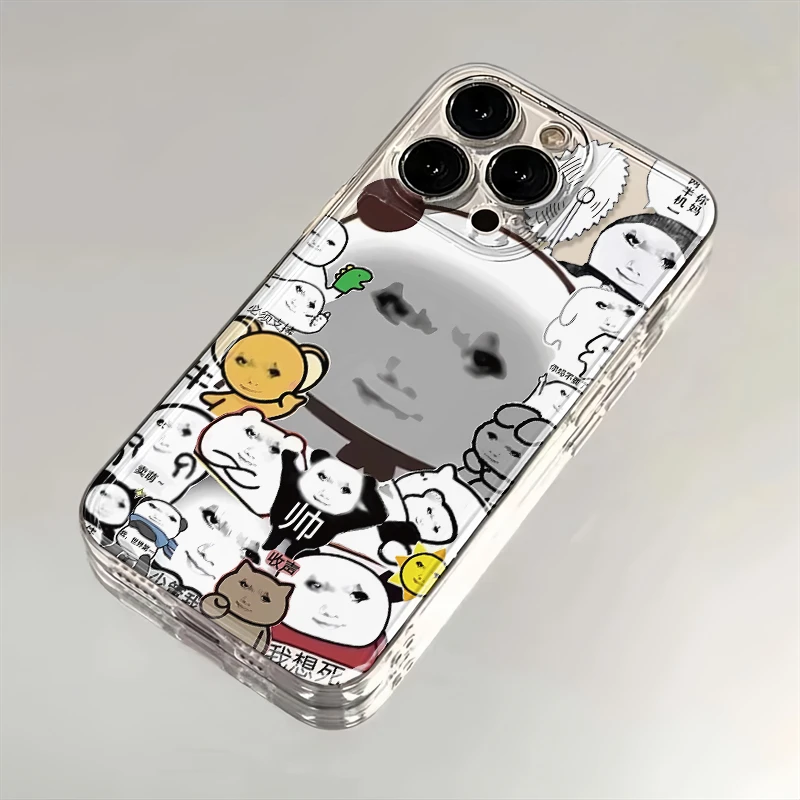 龙图表情包适用苹果iPhone15/14promax华为手机壳13软12太空壳11