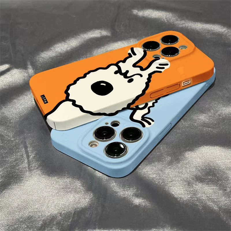 苹果华为vivo小米oppo卷毛油画狗苹果15iphone14pm手机壳13菲林硬