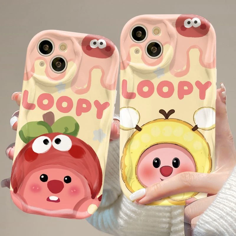 搞怪水果海狸苹果15手机壳iPhone14promax软13/12光油奶油壳11/xs