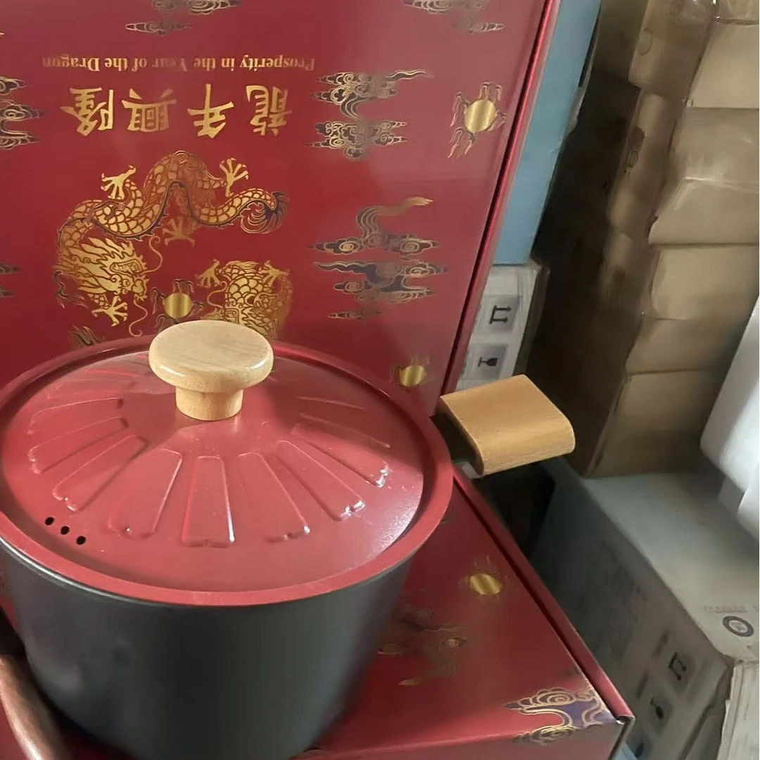 家用多功能麦饭石不粘汤锅蒸煮煎一体锅电磁炉通用