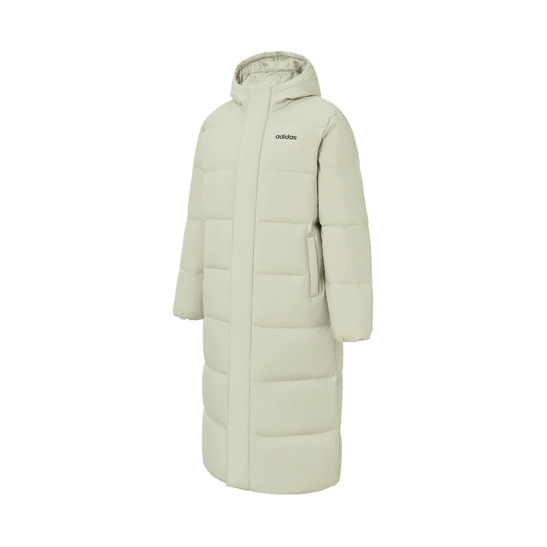 【门店在售】阿迪达斯冬季新款男女款中长款连帽羽绒服JW1690