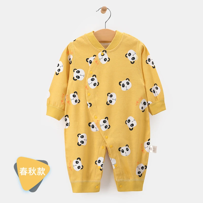 新生婴儿连体衣A类纯棉衣服春秋初生儿宝宝长袖哈衣爬服婴儿衣服