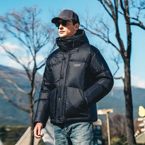 男士羽绒服防寒冬季加厚短款白鸭绒外套百搭休闲连帽上衣潮YR681