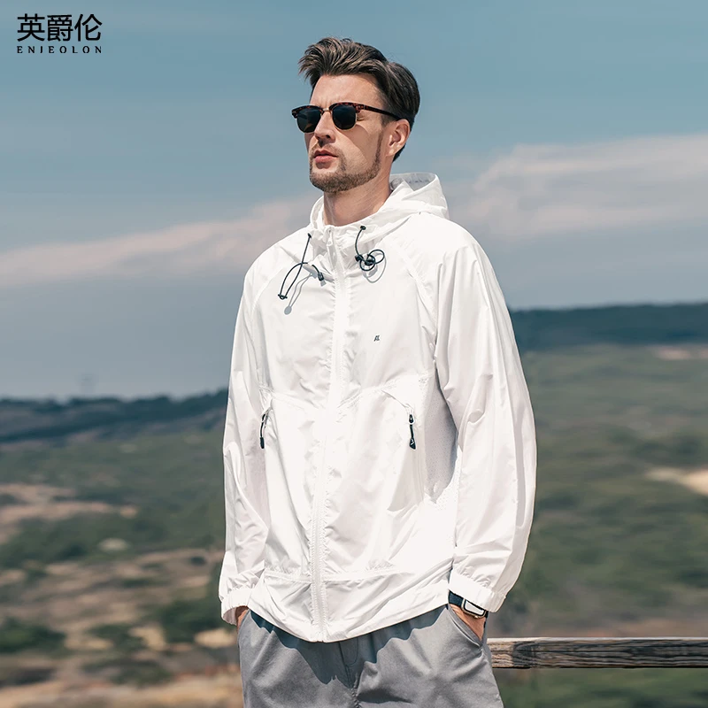 英爵伦户外冰丝凉感防晒衣男夏季UPF50+薄款速干钓鱼防晒服皮肤衣