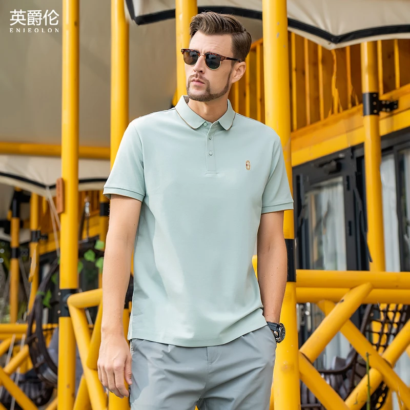 爽滑凉感男士翻领POLO衫 时尚绅士保罗衫夏季刺绣短袖T恤T5436