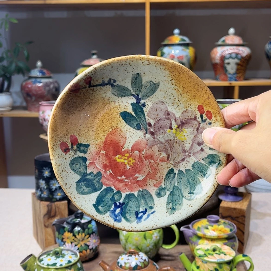 【闪购商品】瓷片249 手工手绘釉下彩