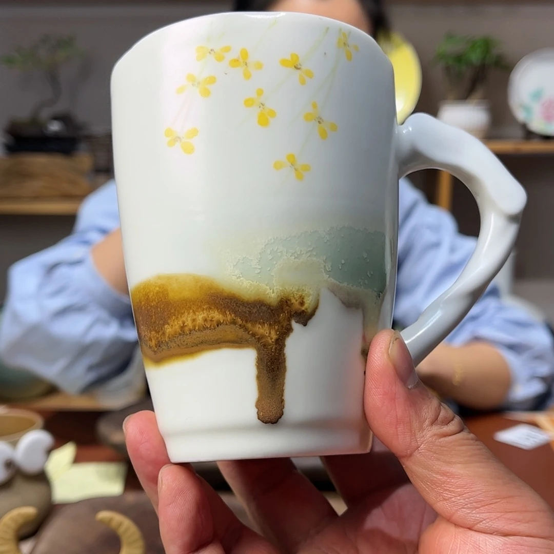 【闪购商品】陶瓷瓷片水杯516