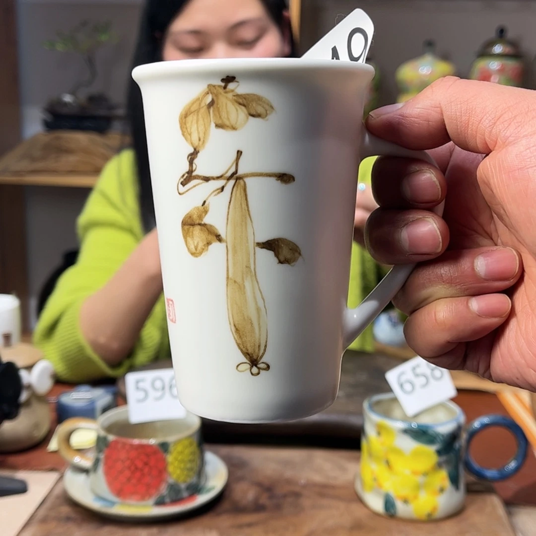 【闪购商品】陶瓷瓷片水杯549