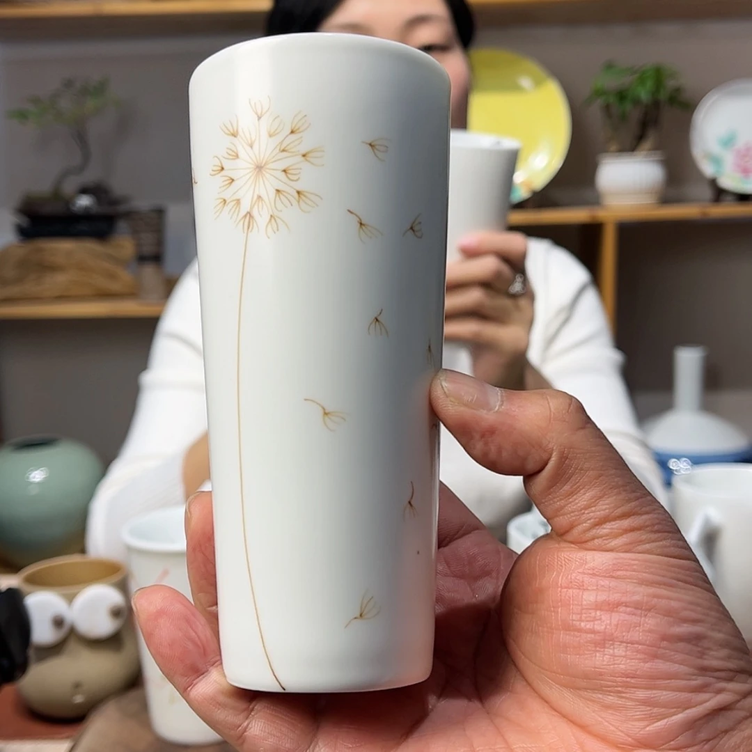 【闪购商品】陶瓷瓷片水杯486