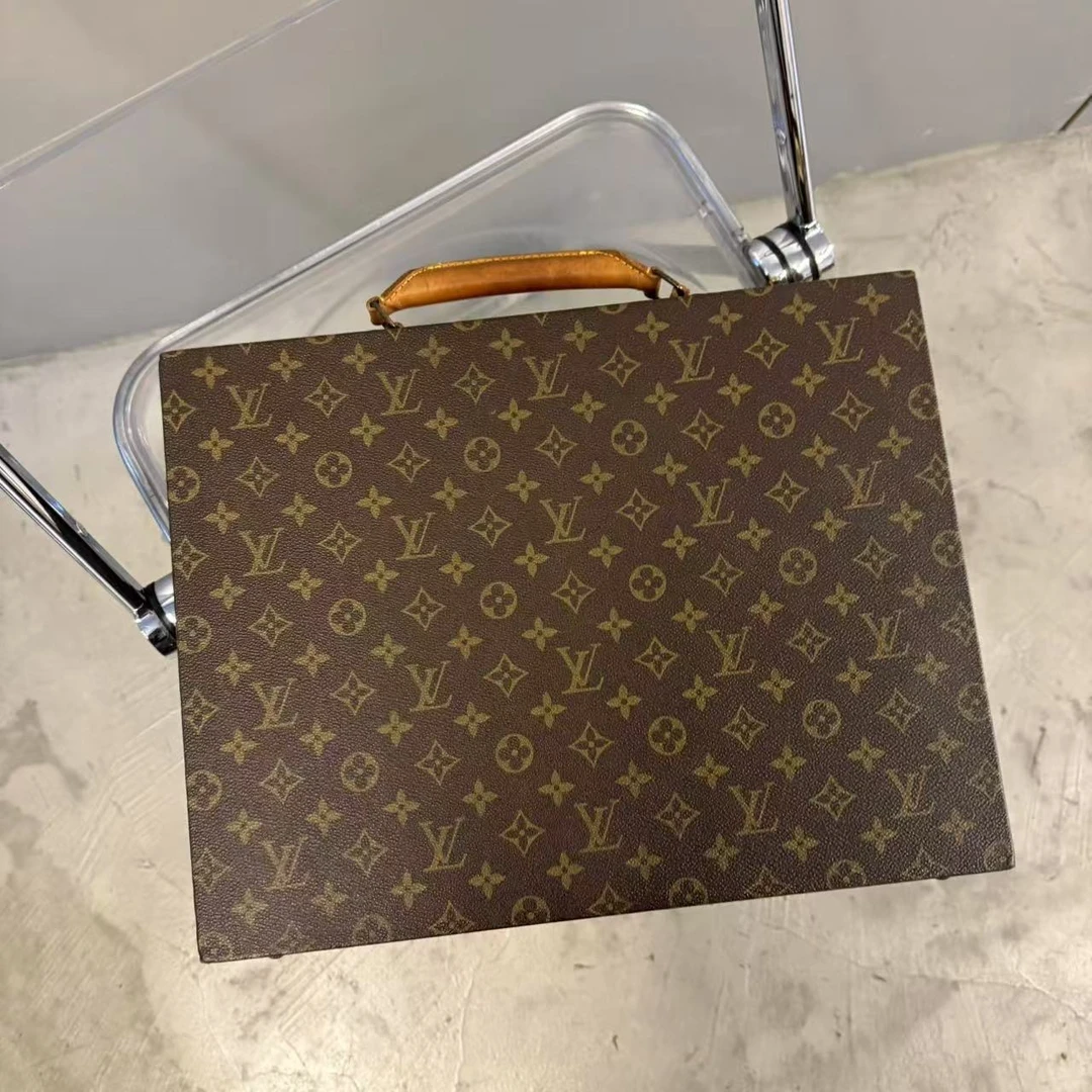 95新 LouisVuitton/路易威登 lv经典老花古董硬箱手提箱  公文箱