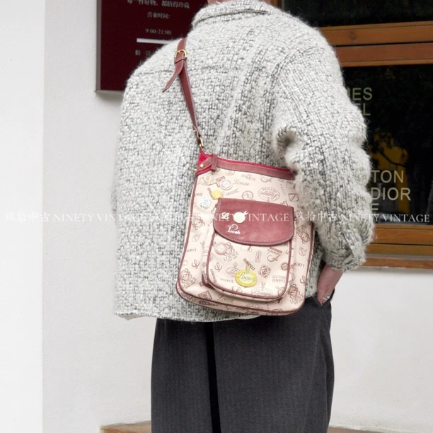 95新 LOEWE/罗意威 160周年限定款 徽章款 单肩 斜挎 邮差包