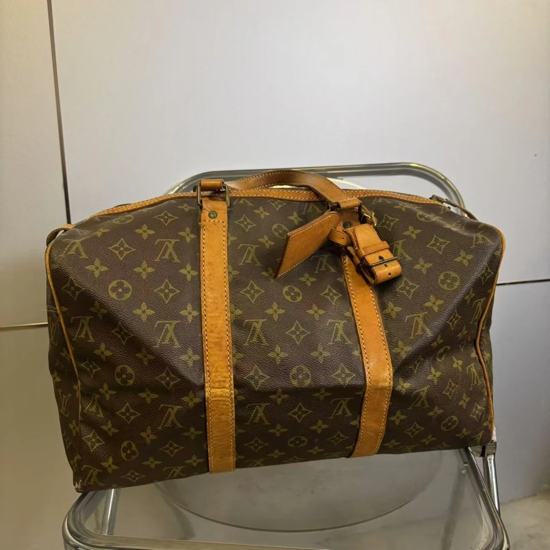 95新 LouisVuitton/路易威登 lv男包全原老花 travelland46斜挎包