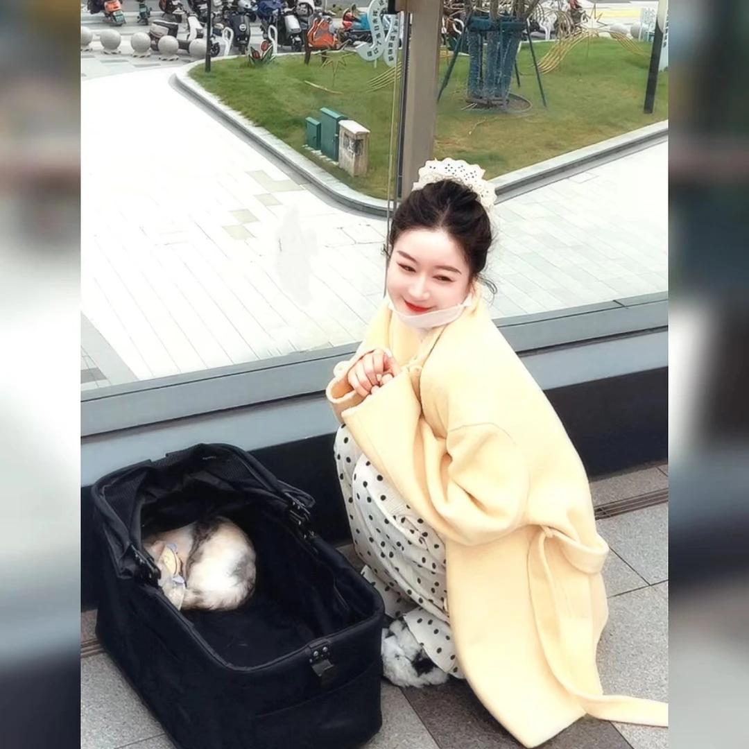 【Jing Jing】2024新款韩版高领宽松绵羊毛大衣外套3328