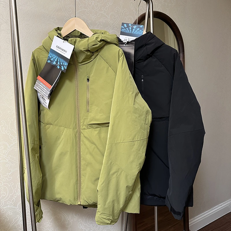 连帽户外 休闲轻便保暖 防风防水机能 情侣羽绒服冬季加厚