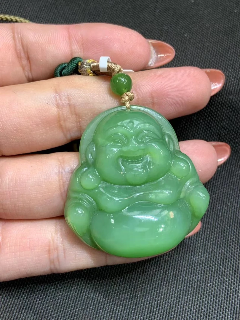 【一夕珠宝】和田玉佛公吊坠丨天然玉石