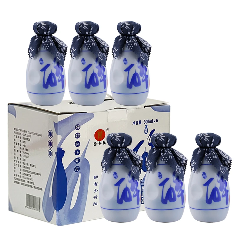 金丹阳传统封缸酒无添加剂30°醉封缸礼盒300ml*6高度数黄酒糯米酒