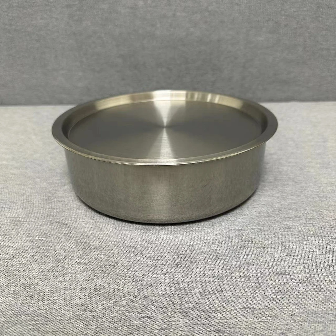 2-099 不锈钢家用泡面碗年糕盘带钢盖 20*6.5CM 带盖重约0.75KG