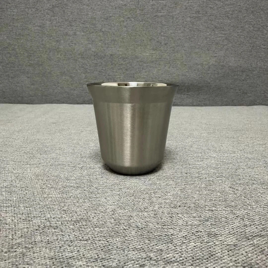 9-039 家用不锈钢通用防摔水杯6*6.3CM 容量75ml