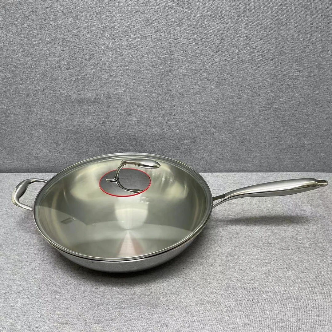 4-027 不锈钢单柄炒锅 30*8CM 重约2.31KG