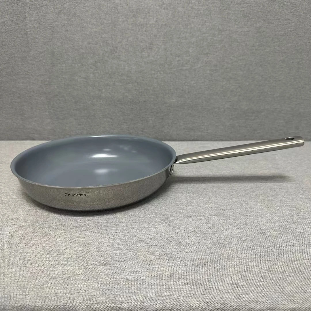 9-036 Chockmen内陶瓷单柄煎锅24*5 CM 单锅重约0.94KG 不粘锅