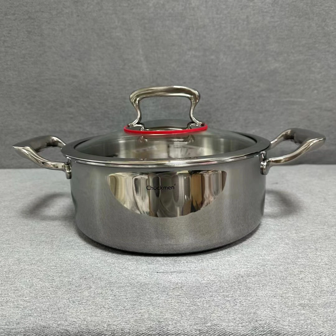 7-014 Chockmen双耳火锅 26*10.5CM 4.5L 煮粥炖锅 重约2.65kg