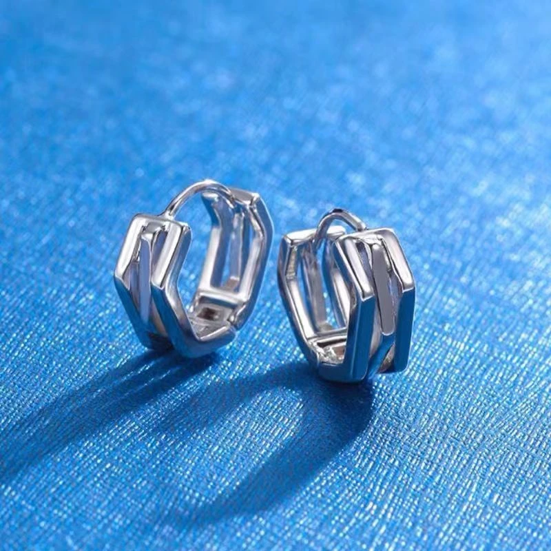 耳钉男单只2023新款潮耳环女耳圈潮流帅气个性男款耳扣