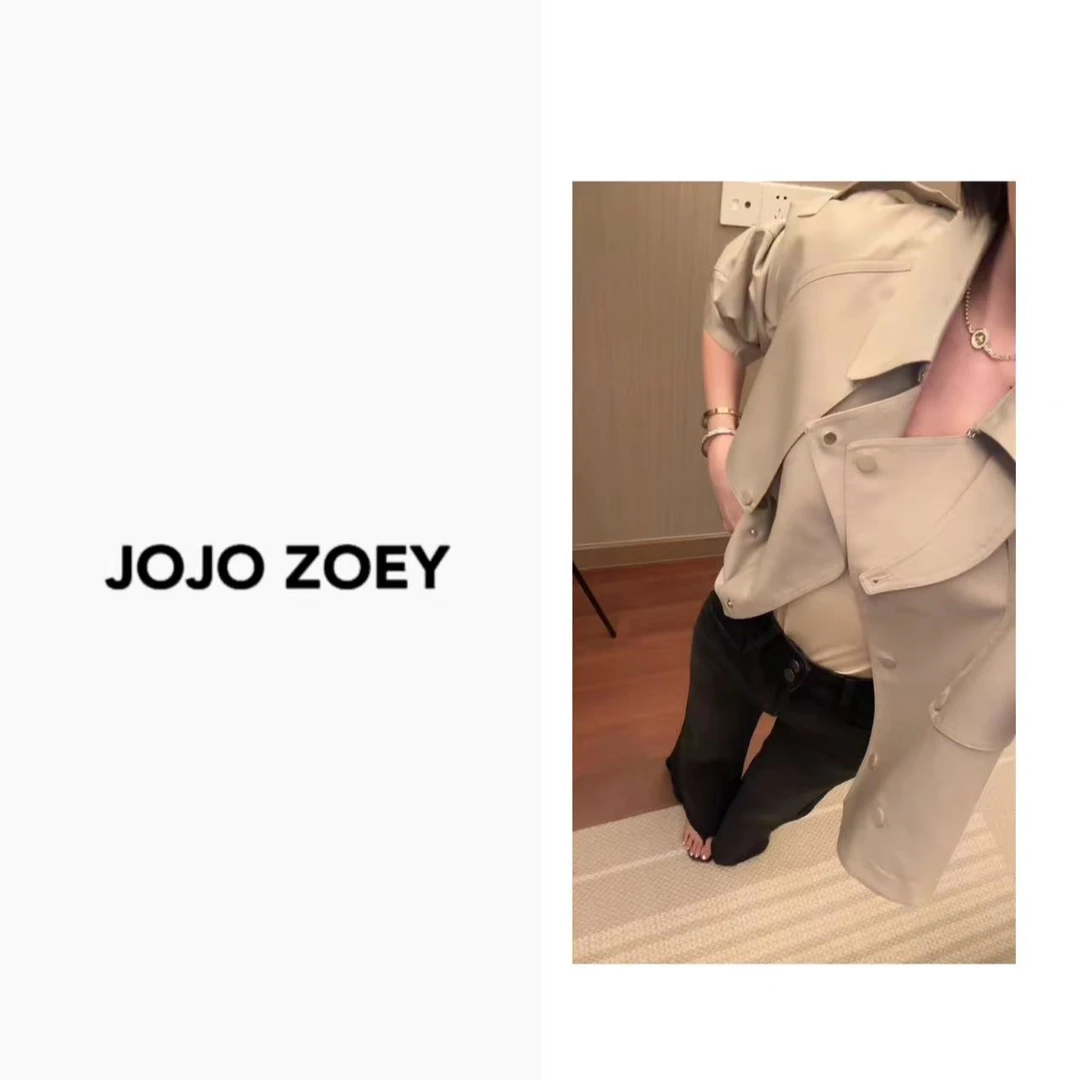 JOJO ZOEY【清仓NO退换】短款风衣外套时尚小个子风衣wt-2440007
