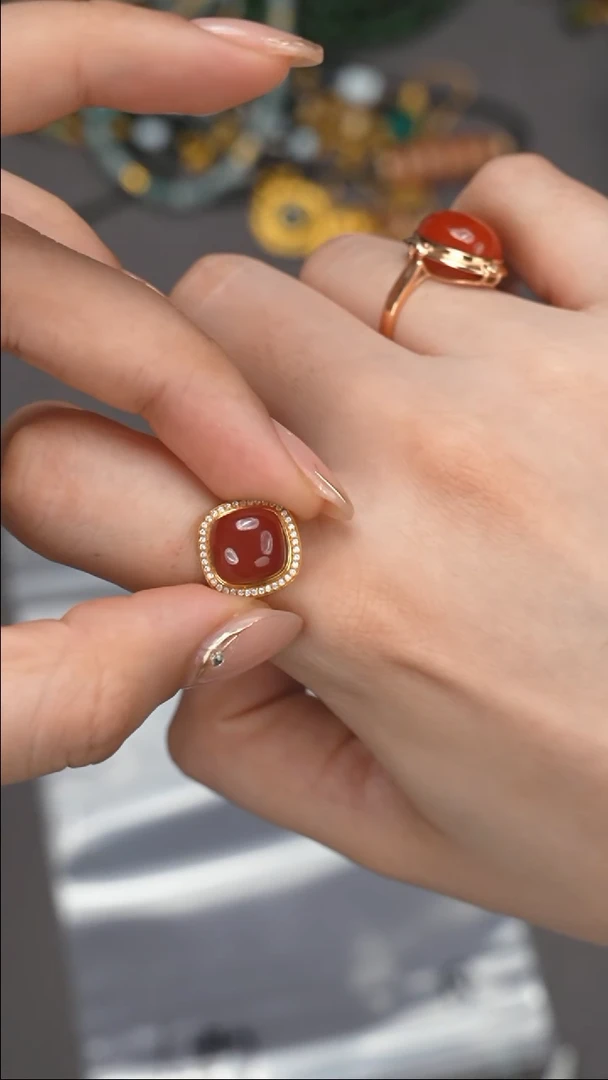 【闪购商品】南红玛瑙118K金镶嵌11111111111111
