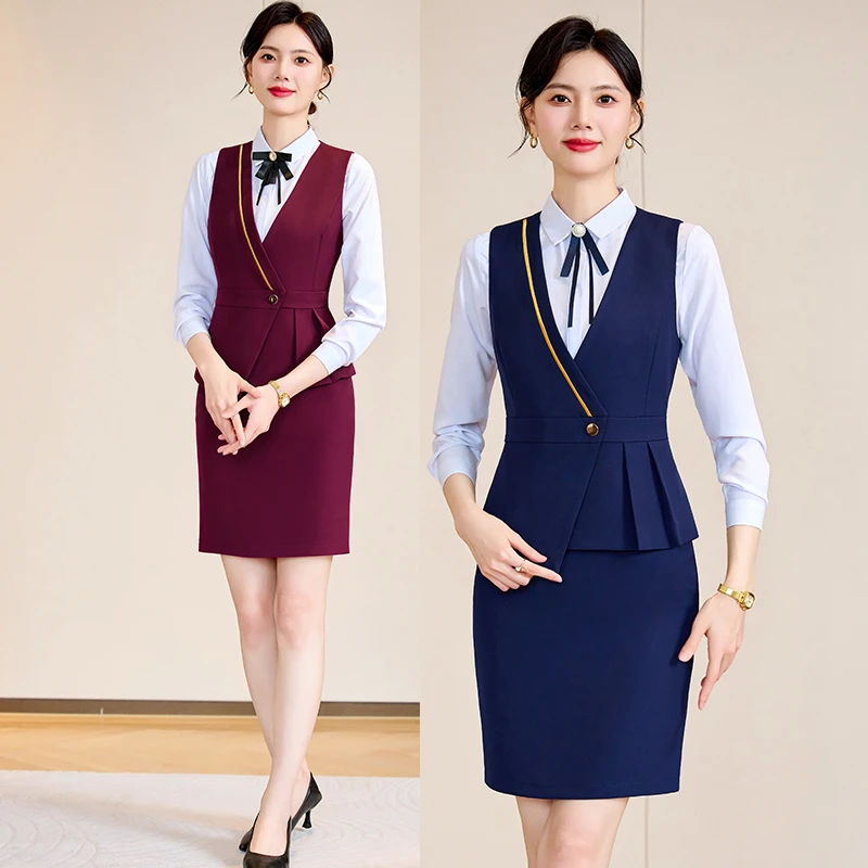 星级会所美容院酒店宾馆领班前台服务员地产物业商务接待工作服