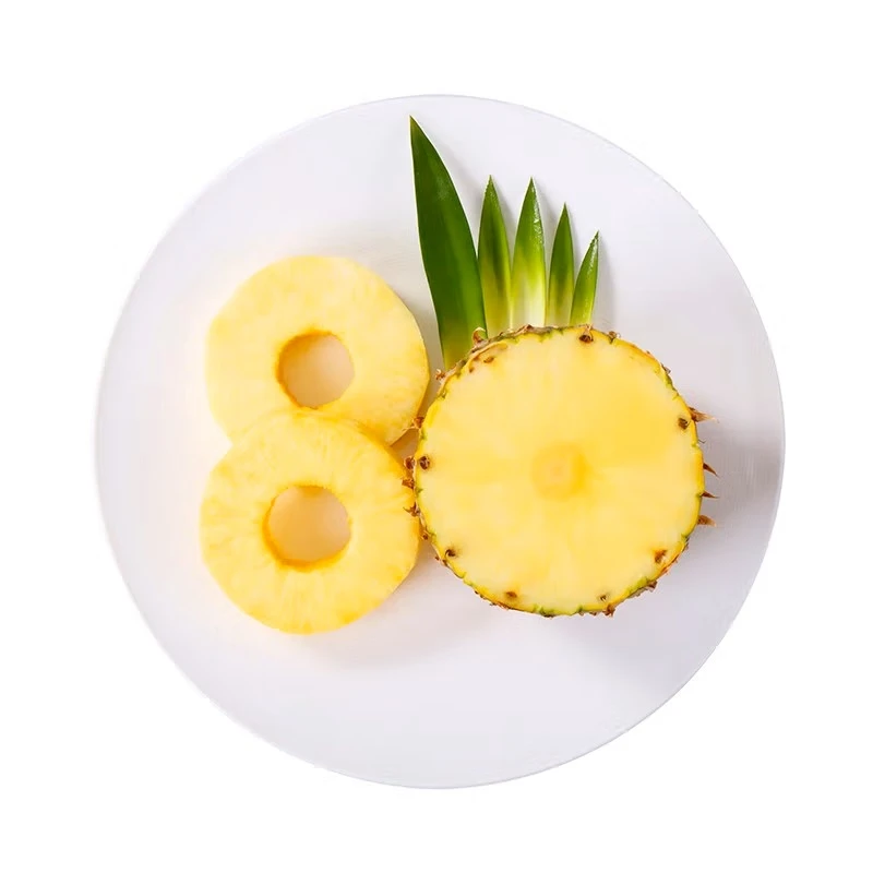 香水凤梨1个 约2斤(切开有黄斑溏心属正常现象,商品会更甜,介意慎拍)
