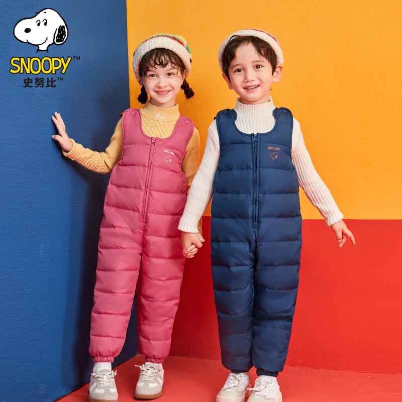 史努比品牌婴儿连体衣儿童刺绣羽绒背带裤FJ3010-ZB