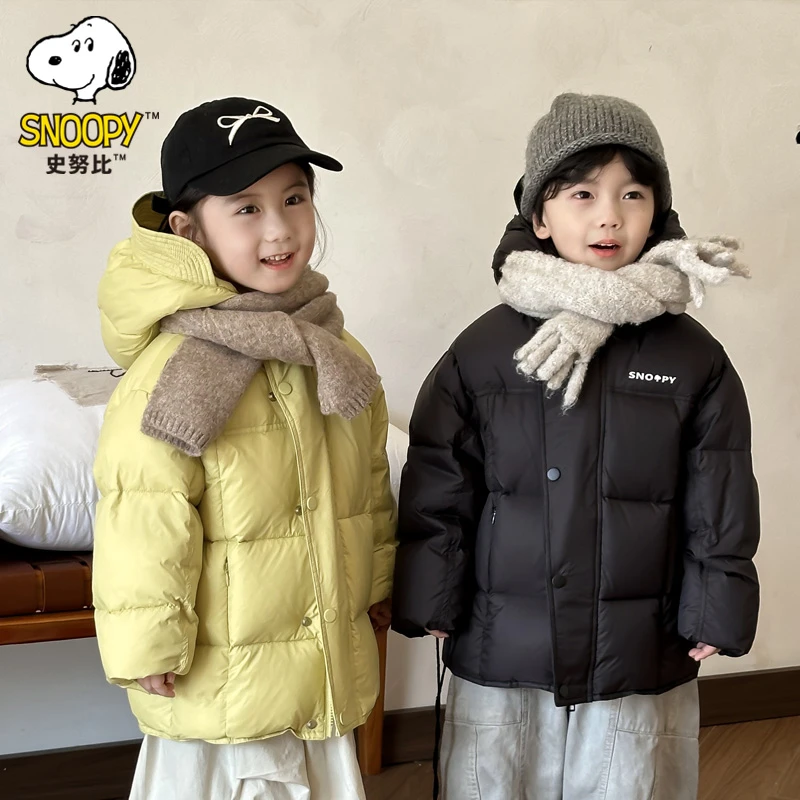 Snoopy/史努比儿童羽绒服秋冬加厚连帽保暖面包服洋气F1Y6012-NZB