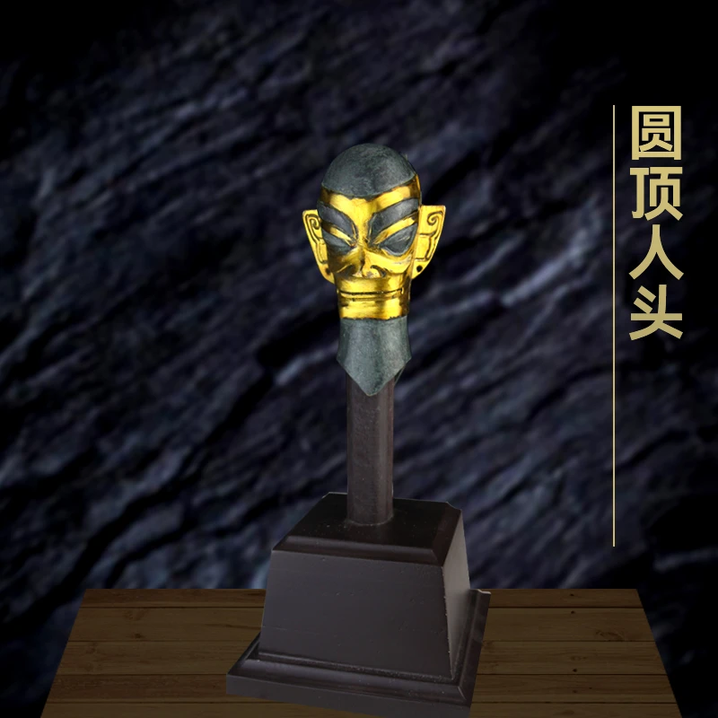 源头工厂《圆顶人像》全铜工艺品 家居摆件 客厅 送礼 三星堆