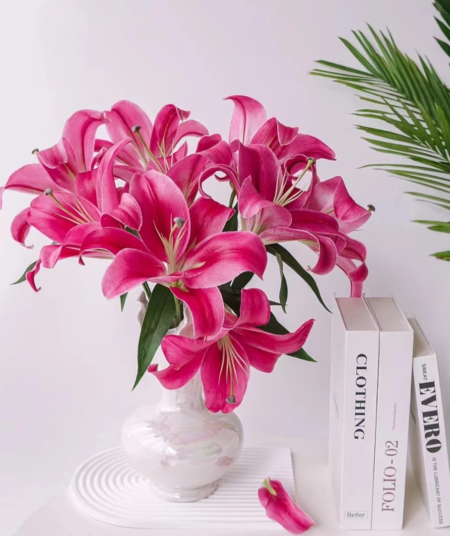 【中国红】中国红香水百合3头4枝，浓香红色系（坤）