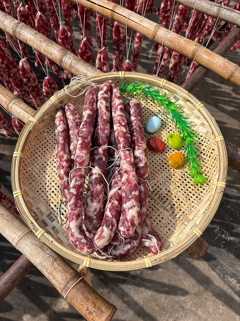 安徽咸口腊肠0淀粉纯鲜肉香肠手工制作自然风干【1斤起包邮】