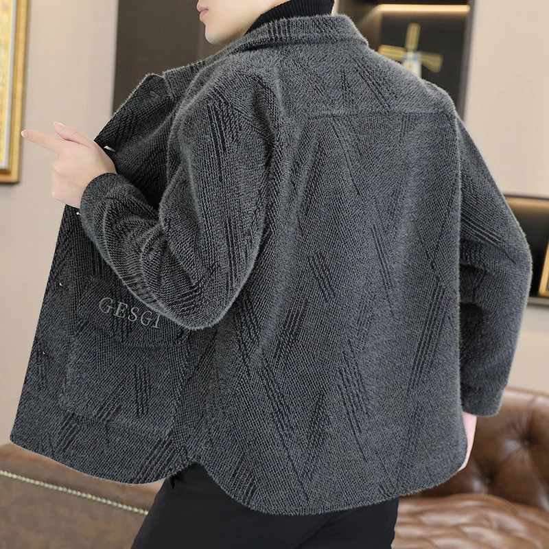 男士外套秋冬季2025新款毛呢大衣冬装休闲轻熟英伦风男装加棉呢子