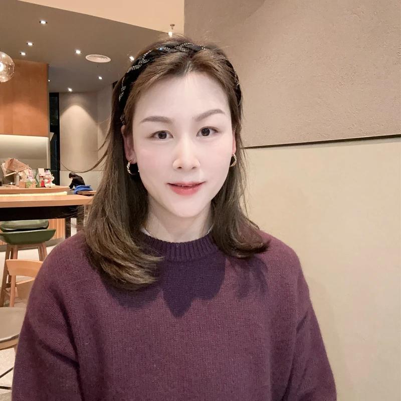 精致黑色优雅高级感编织麻花钻发箍细边压发精致简约韩式头箍发饰