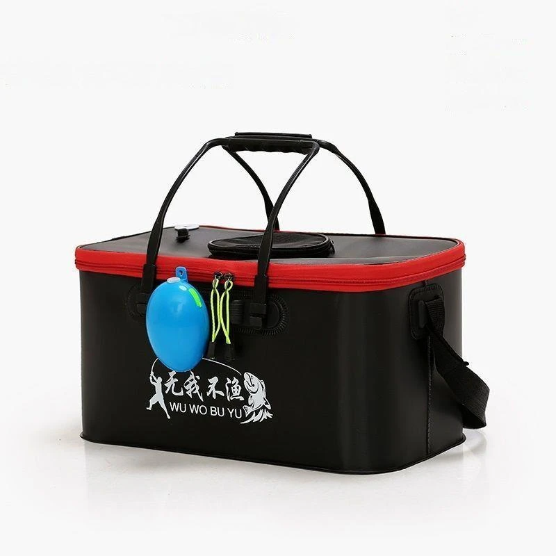 装鱼桶折叠式水桶钓鱼桶折叠钓鱼桶EVA鱼护桶鱼箱氧气泵户外野钓