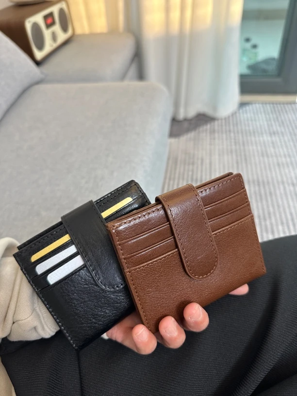 808072钱包卡包一体头层牛皮真皮简约时尚便携