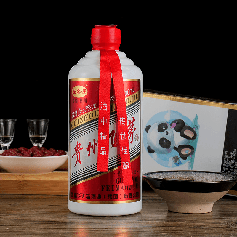 韵之源贵州酱香飞茅酒500ML*1瓶 纯粮食酿造 拍六瓶发原箱53%Vol