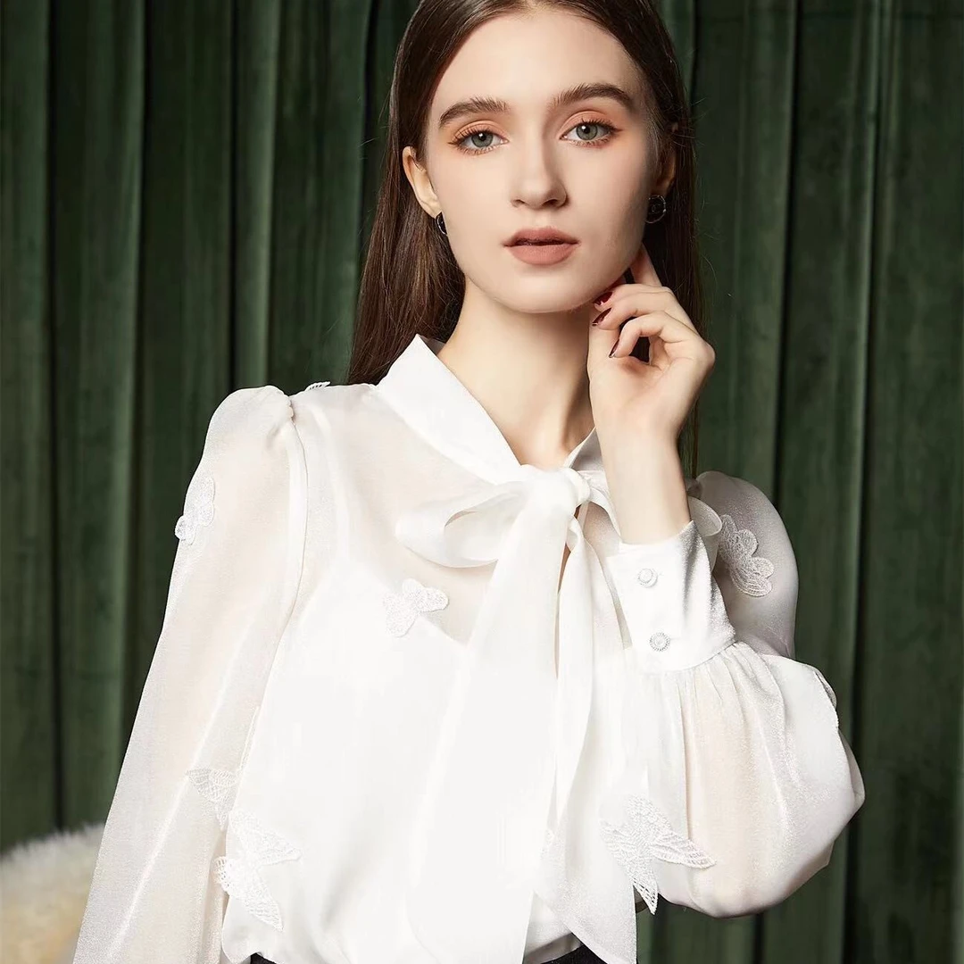 【林一专属】SEEVIA席薇亚新品百搭通勤立体绣衬衣8223903