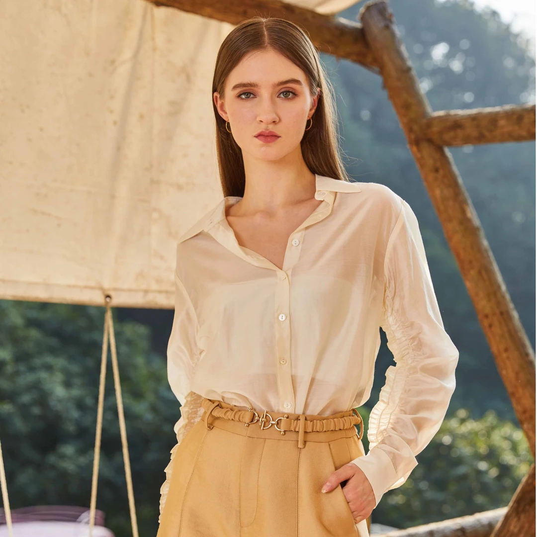 【林一专属】SEEVIA席薇亚高定休闲女士时尚衬衣衬衫8221510