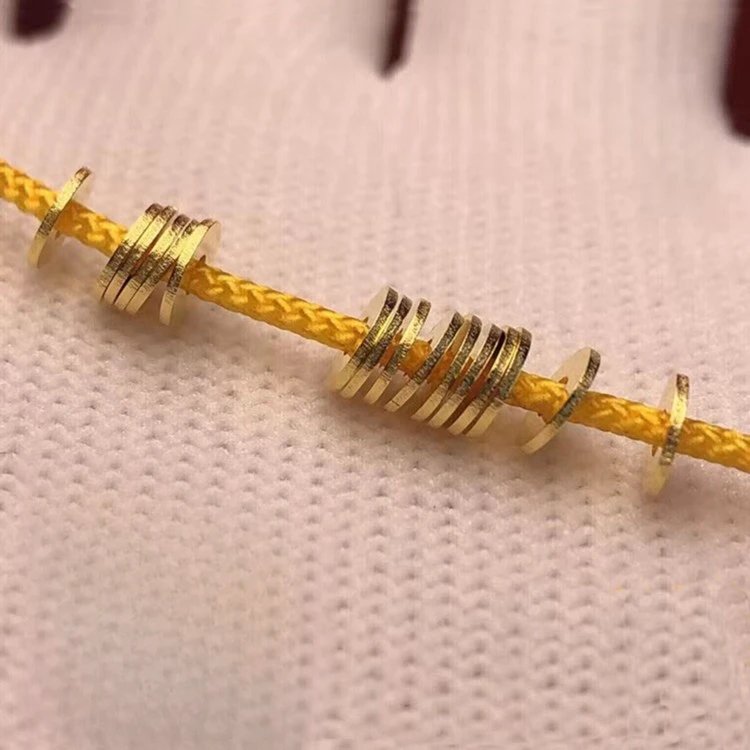 24k真空镀金超薄直切耐用持久不掉色隔片星月猴头手串文玩DIY配饰