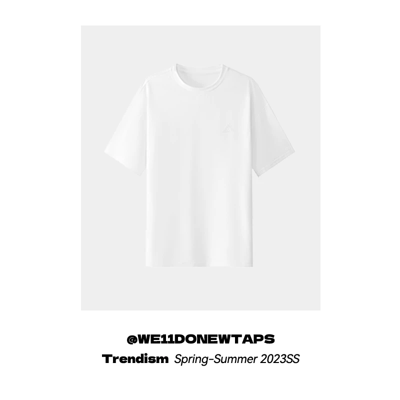 JE纯色百搭白色短袖基础款休闲宽松高级感简约T恤女 WE23X025