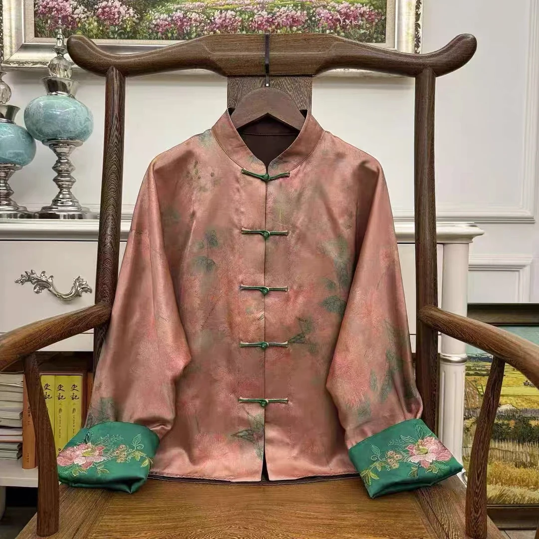 中国风秋冬新款外套新中式风设计立领